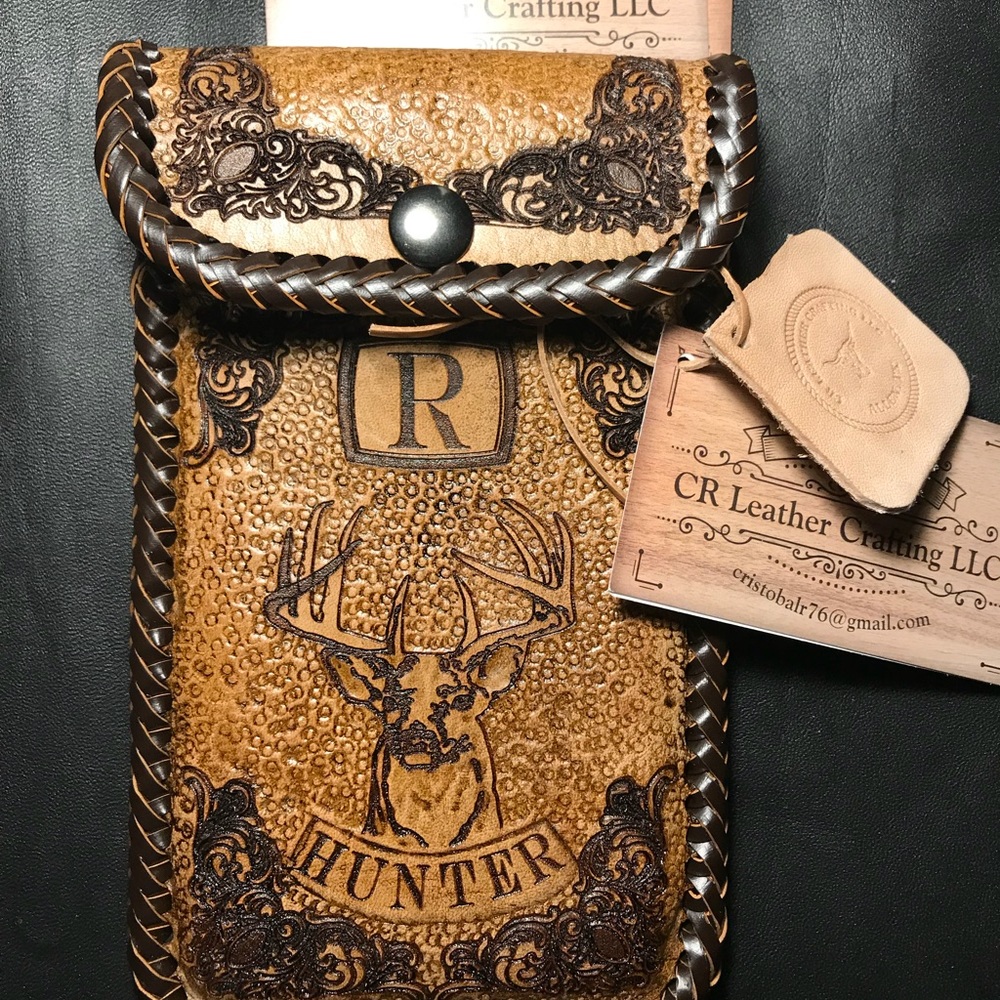 Leather phone holster